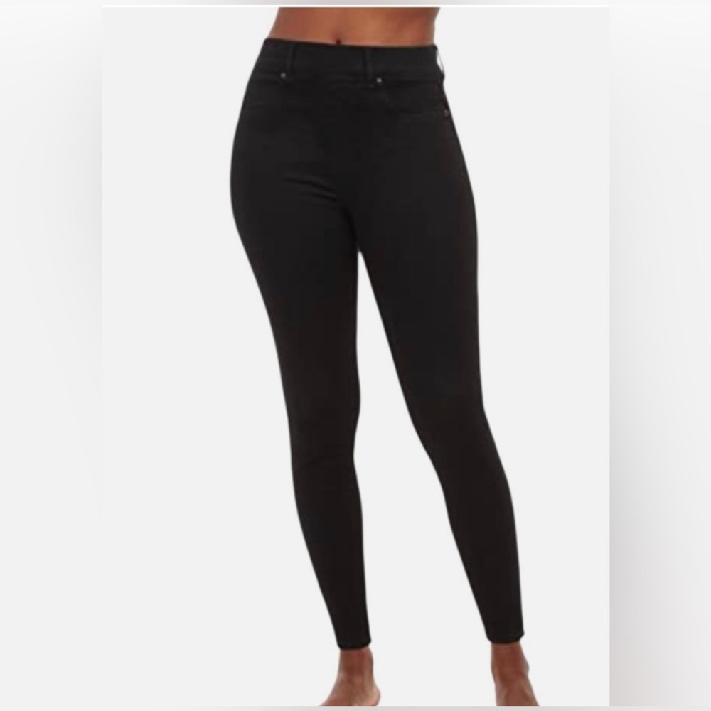 SPANX Black Pull On Skinny Jeans